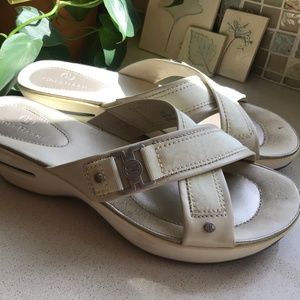 Cole Haan Nike Air white cream criss cross sandals